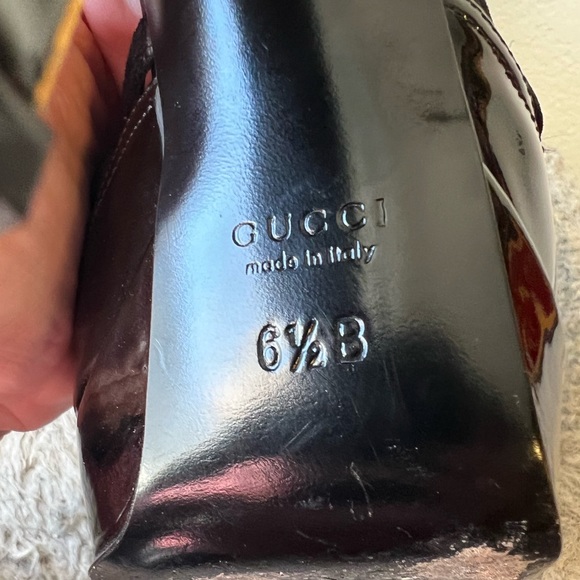 Gucci Black Patent Suede Heels size 8 - Picture 8 of 8
